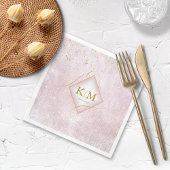 Fine Lines Gold Abstrakt Wedding V2 Mauve ID867 Serviette