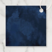 Fine Lines Gold Abstrakt Wedding V2 Navy ID867 Geschenkanhänger (Rückseite)