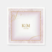 Fine Lines Gold Abstrakt Wedding V3 Mauve ID867 Serviette (Vorderseite)