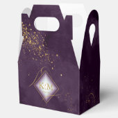 Fine Lines Gold Abstrakt Wedding V3 Plum ID867 Geschenkschachtel (Geöffnet)