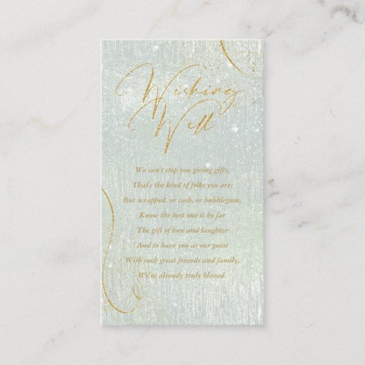 Fine Lines Gold Abstrakt Wishing Well Sage ID867 Begleitkarte (Vorderseite)