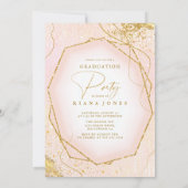 Fine Lines Gold Abstrakter Abschluss Blush ID907 (Rückseite)