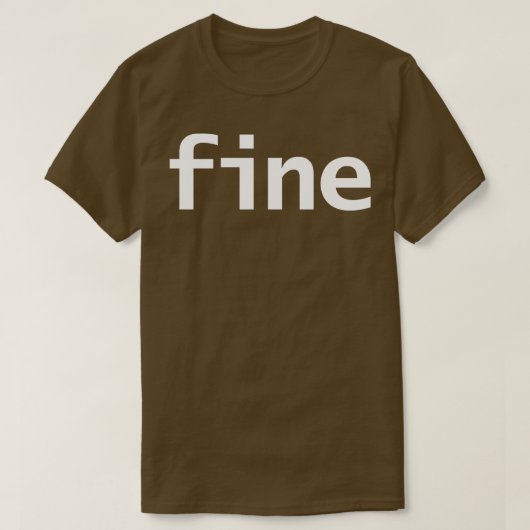 Fine Minimal White Text Typografie T-Shirt (Design vorne)