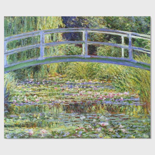 Fine Monet Japanese Bridge & Water-Lily Pond Geschenkpapier (Flach)