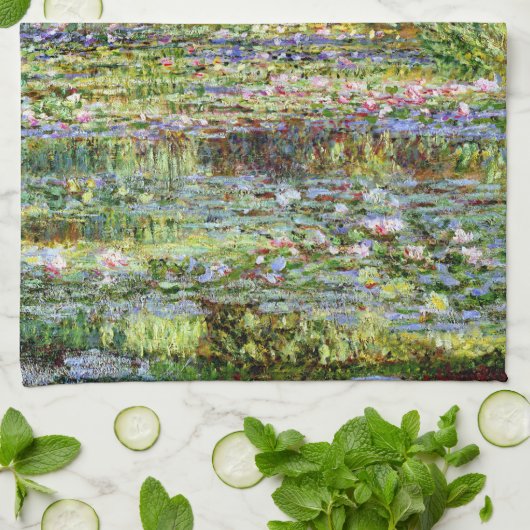Fine Monet Japanese Bridge & Water-Lily Pond Geschirrtuch (Gefaltet)