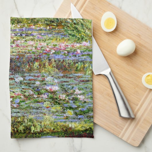Fine Monet Japanese Bridge & Water-Lily Pond Geschirrtuch (Viertel Falte)