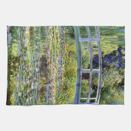 Fine Monet Japanese Bridge & Water-Lily Pond Geschirrtuch (Horizontal)