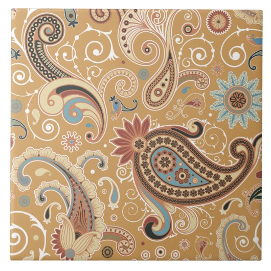 Fine Paisley Cool Niedlich Girly Retro Fashion Fliese (Vorderseite)