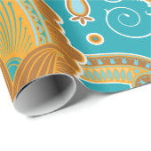 Fine Paisley Cool Niedlich Girly Retro Fashion Geschenkpapier (Rolleneckpunkt)