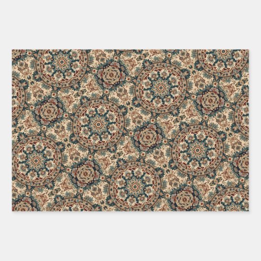 Fine Persian Afghan Carpet Boho Motif Ramadan Gesc Geschenkpapier Set (Vorderseite 3)