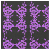 Fine Print Design Lila und schwarz Stoff (Nahaufnahme)