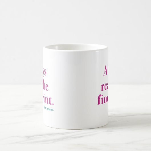 Fine Print Pregnant Kaffeetasse (Mittel)