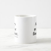 Fine Print Pregnant Kaffeetasse (Mittel)