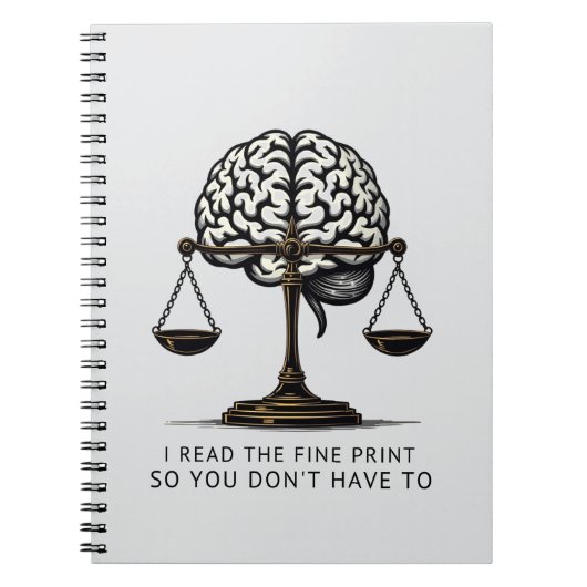 Fine Print Reader - Brain & Justice Edition Notizblock (Vorderseite)