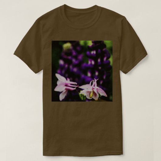 Fine Random Mosaic Lupin und Aquilegia AC163 T-Shirt (Design vorne)