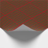 Fine Red and Green Gingham Pattern Blocks Geschenkpapier (Ecke)
