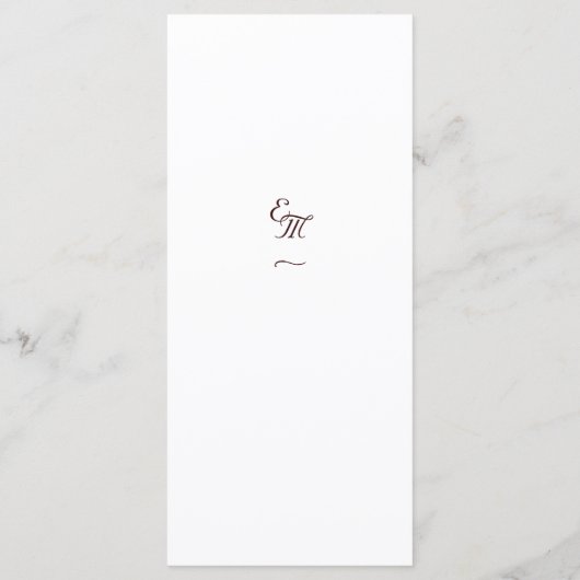 Fine Rose Flat Menu Menükarte (Rückseite)