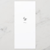 Fine Rose Flat Menu Menükarte (Rückseite)