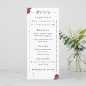 Fine Rose Flat Menu Menükarte (Stehend Vorderseite)