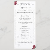 Fine Rose Flat Menu Menükarte (Vorderseite)