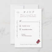 Fine Rose katholisch RSVP Karte (Vorderseite)