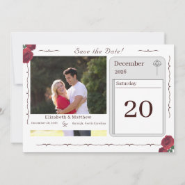 Fine Rose Katholische Save the Date-Karte Save The Date