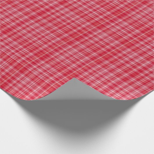 Fine Ruby Plaid Geschenkpapier (Ecke)