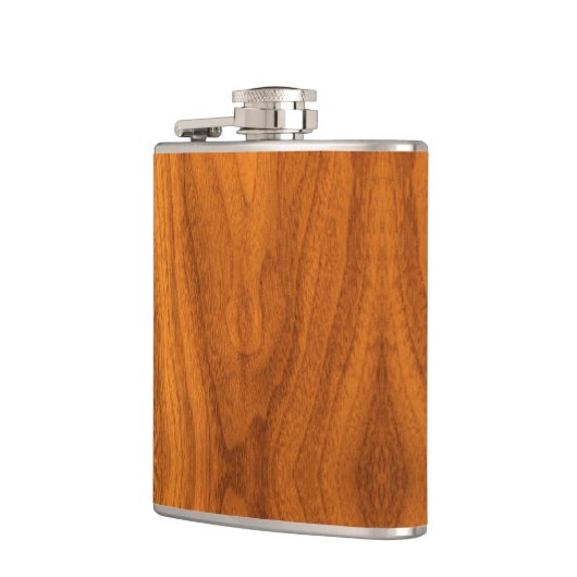 Fine Teak Veneer Print Flachmann (Links)