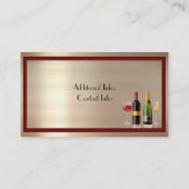 Fine Wine Gold Business Card 2 Visitenkarte (Rückseite)
