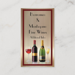 Fine Wine Gold Business Card 2 Visitenkarte