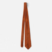 Fine Wood Grain Teak Mahogany Veneer Krawatte (Rückseite)