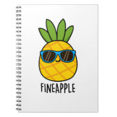 Fineaple Funny Cool Pineapull Pun Notizblock (Vorderseite)