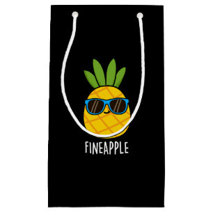 Fineaple Funny Pineaple Pun Dark BG Kleine Geschenktüte