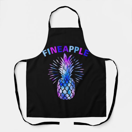 Fineaple Pastel Watercolor Ananas Meme Graphic Schürze (Vorderseite)
