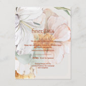 Finer Details Wedding Card | Blush Peach Floral Begleitkarte (Vorderseite)