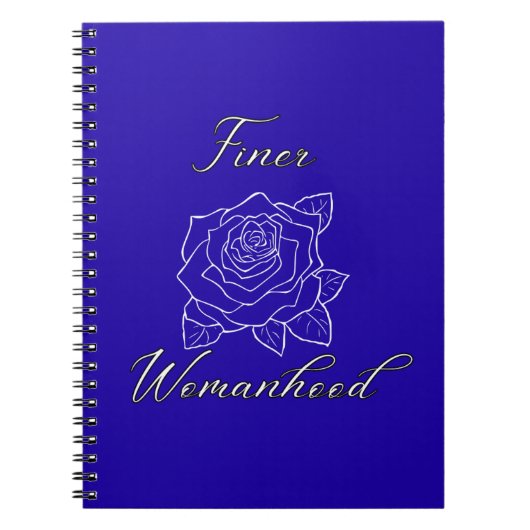 Finer Womanhood Studentinnenverbindung Notebook Notizblock (Vorderseite)