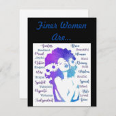 Finere Frauen sind... Dankeskarte (Vorne/Hinten)