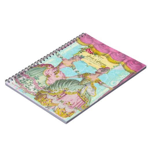 Finery und Frippery Marie Antoinette-Notebook Notizblock (Linke Seite)