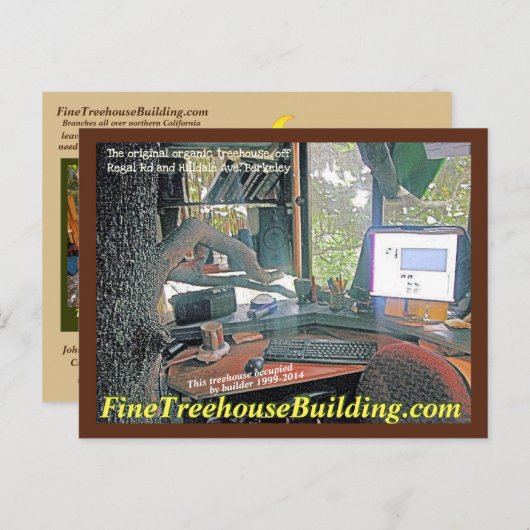 FineTreehouseBuilding Regal Road desk - Postkarte (Vorne/Hinten)