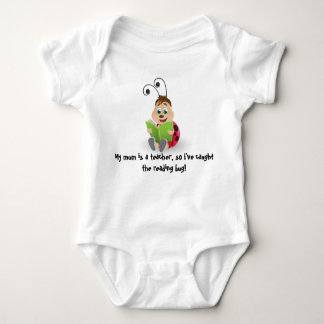 Fing den des Lesewanzenmammababyspielanzug Lehrers Baby Strampler