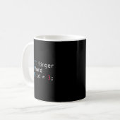 Finger aus Hand wählen, wo Id = 3 Programmierer Sq Kaffeetasse (Vorderseite Links)