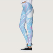 Finger-Blau-Marmor Leggings (Links)
