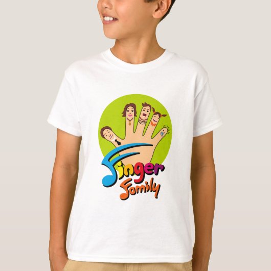Finger-Familie T-Shirt (Vorderseite)