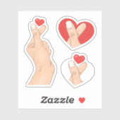 Finger Finger Herz Scrap Book Aufkleber (Blatt)