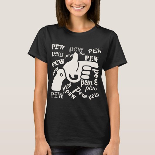 Finger Gun Pew Pew Pew #USAPatriotGraphics © T-Shirt (Vorderseite)