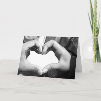 Finger Heart Feiertagskarte