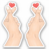 Finger Heart Fingers Aufkleber (Vorderseite)