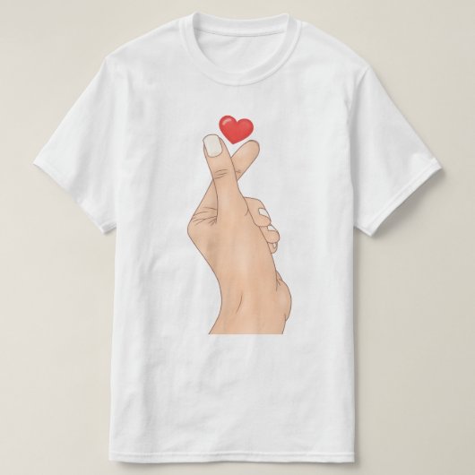 Finger Heart Hand T-Shirt (Design vorne)