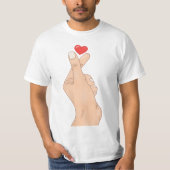 Finger Heart Hand T-Shirt (Vorderseite)
