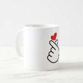 Finger Heart Kaffeetasse (Vorderseite Links)